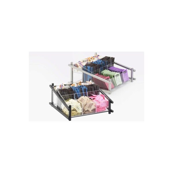 Cal-Mil Cal-Mil 1148-74 One by One Condiment Organizer 13"W x 14"D x 6-1/2"H Silver 1148-74 - main